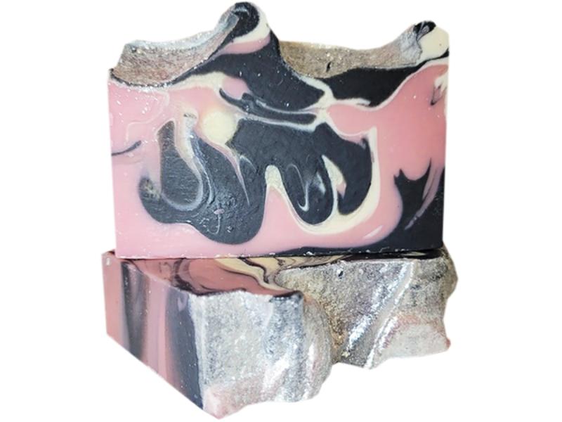 708078 6 oz Artisan Goat Milk Soap - Rasp Vanilla, Black