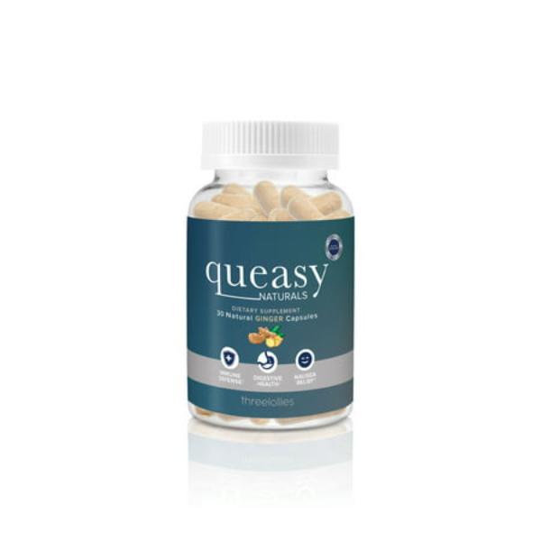 562352 Queasy Naturals Ginger, 30 Capsules