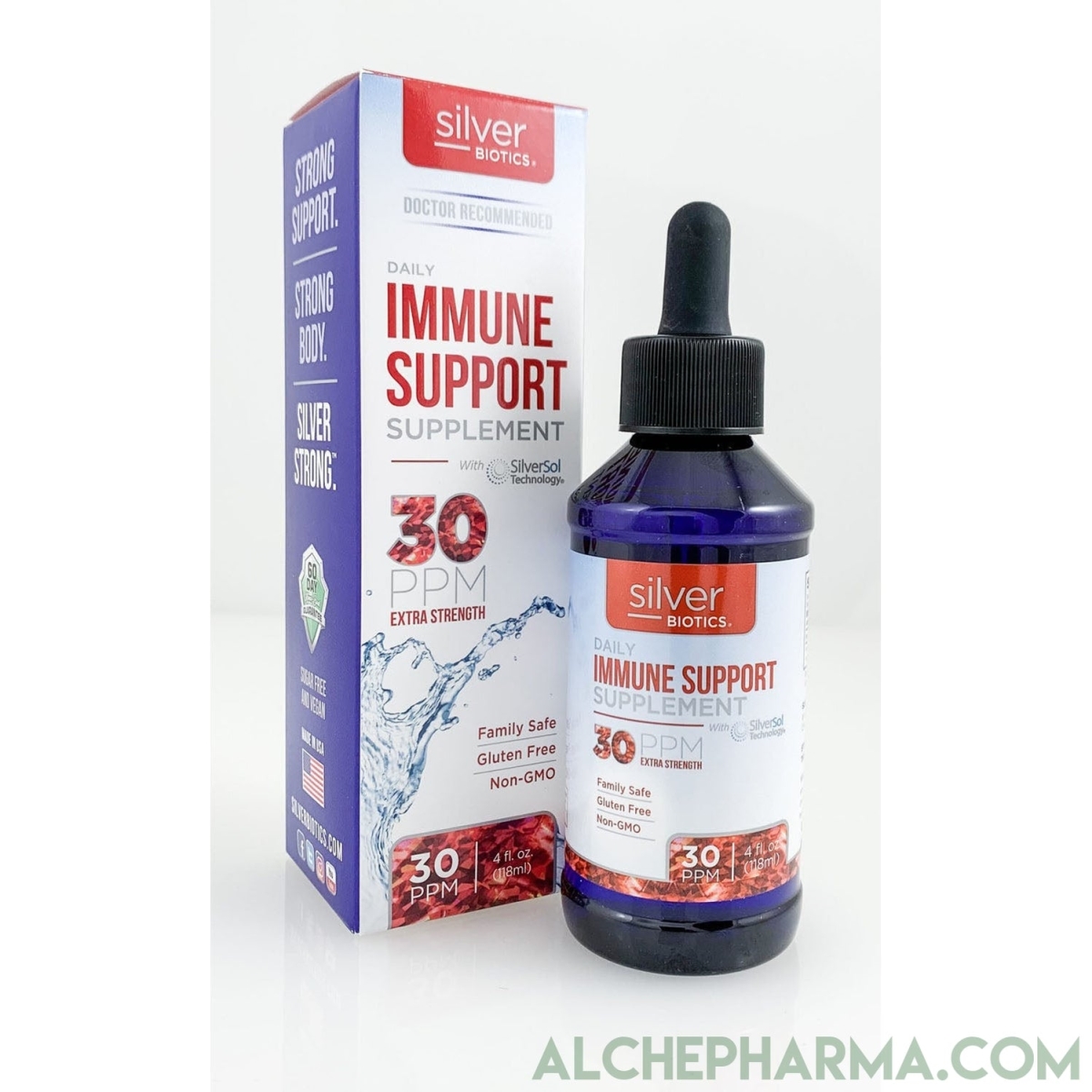 443521 4 oz 30 ppm Dropper Silver Daily Immune Extra Strength