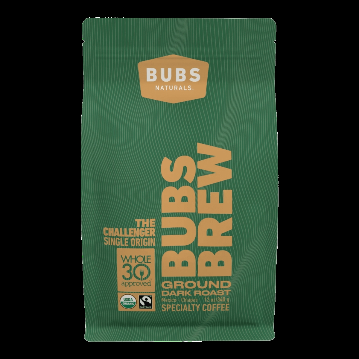 Picture of Bubs Naturals 817014 12 oz Challenger Dark Roast Whole Bean Coffee
