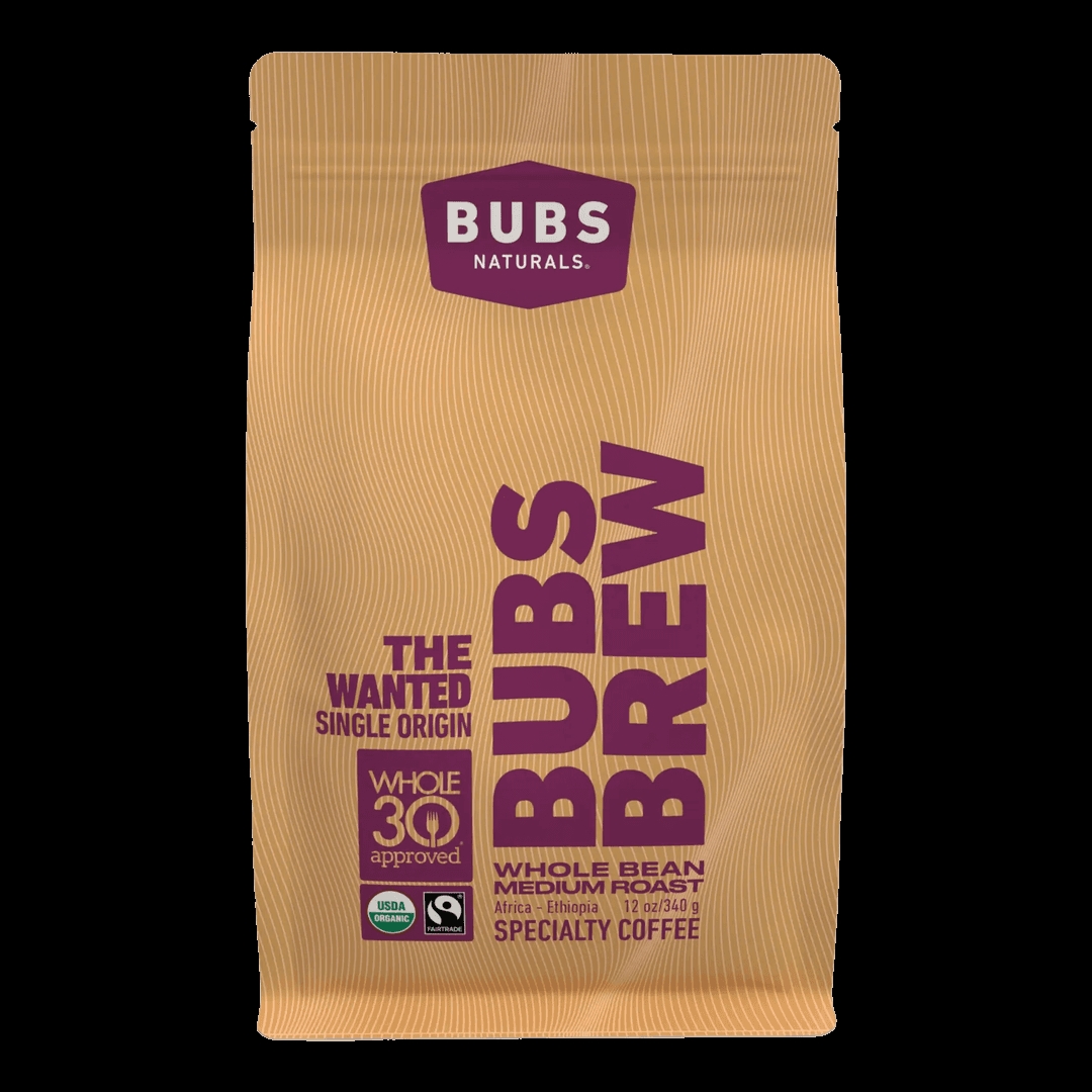Picture of Bubs Naturals 817035 12 oz Wanted Medium Roast Whole Bean Coffee