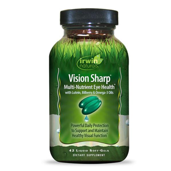 Picture of Irwin Naturals 210832 Vision Sharp Multi Nutrient Eye Health Liquid Dietary Supplement - 42 Softgel