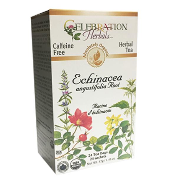 Picture of Celebration Herbals 275299 Organic Echinacea Aug Root Tea Bags - 24 Bag