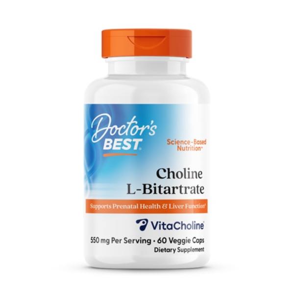 Picture of Doctors Best D621 550 mg Choline Bitartrate Dietary Supplement with VitaCholine - 60 Veggie Caps