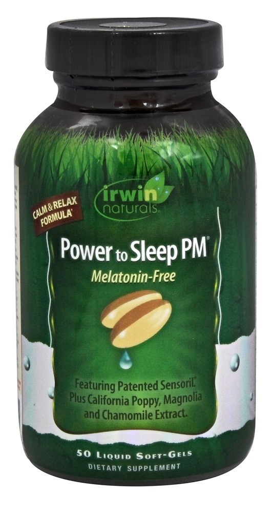 Picture of Irwin Naturals 210550 PM Melatonin Free Power to Sleep Liquid Softgels - 50 Count