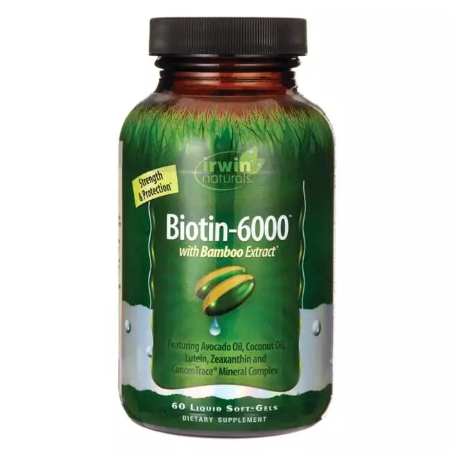 Picture of Irwin Naturals 210410 Biotin 6000 Strength & Protection Liquid Softgels - 60 Count
