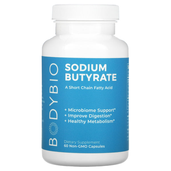 Picture of Bodybio 818992 Butyrate Sodium Capsules - 60 Count