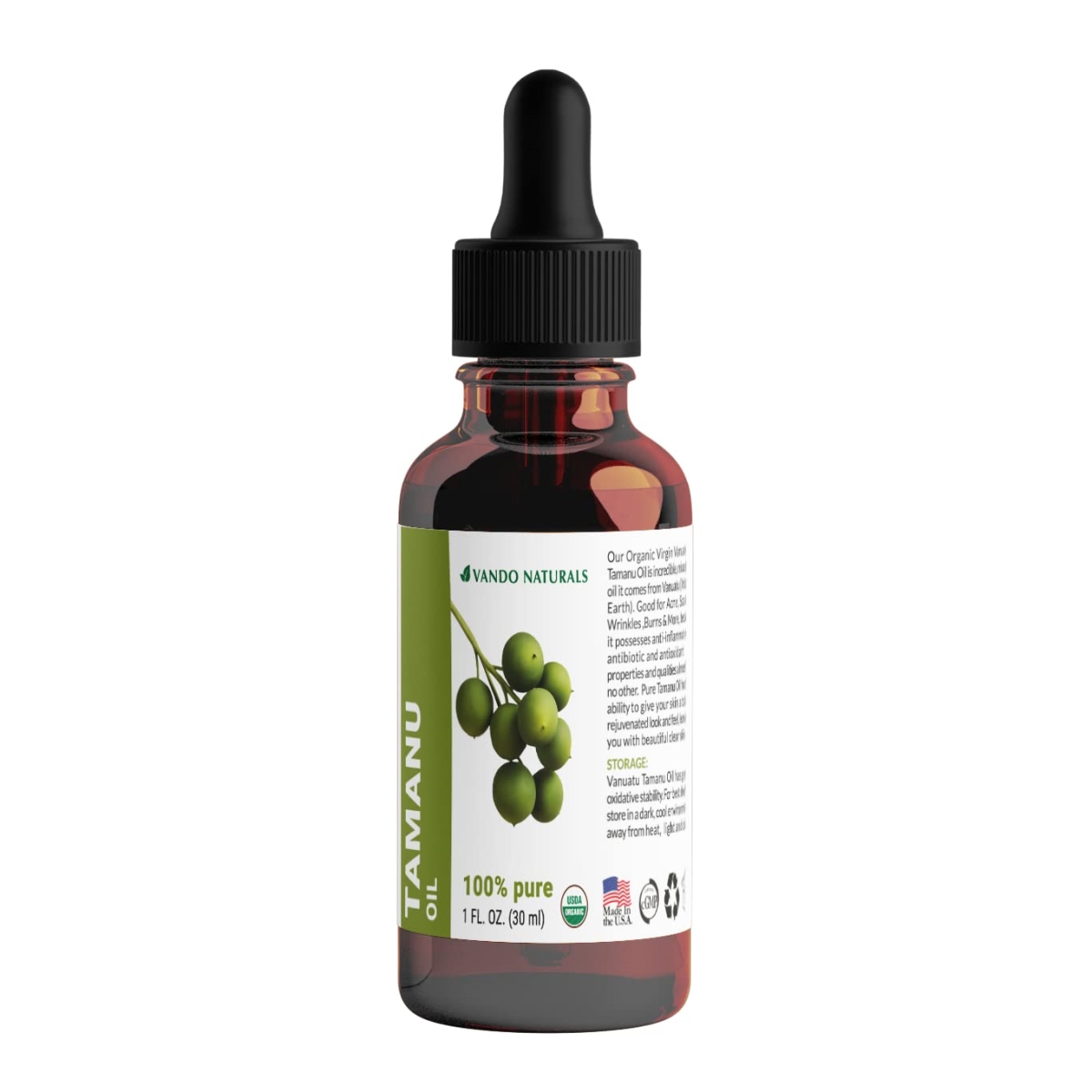 Picture of Vando Naturals 800419 1 oz Tamanu Organic Oil