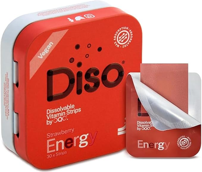 Picture of Diso 709005C Energy - Dissolvable Oral Supplement Strips with Caffeine&#44; Strawberry - 30 Count - 6 per Tray