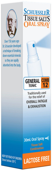 631019 30 ml Martin Pleasance Tissue Salts Comb 12 General Tonic Spray