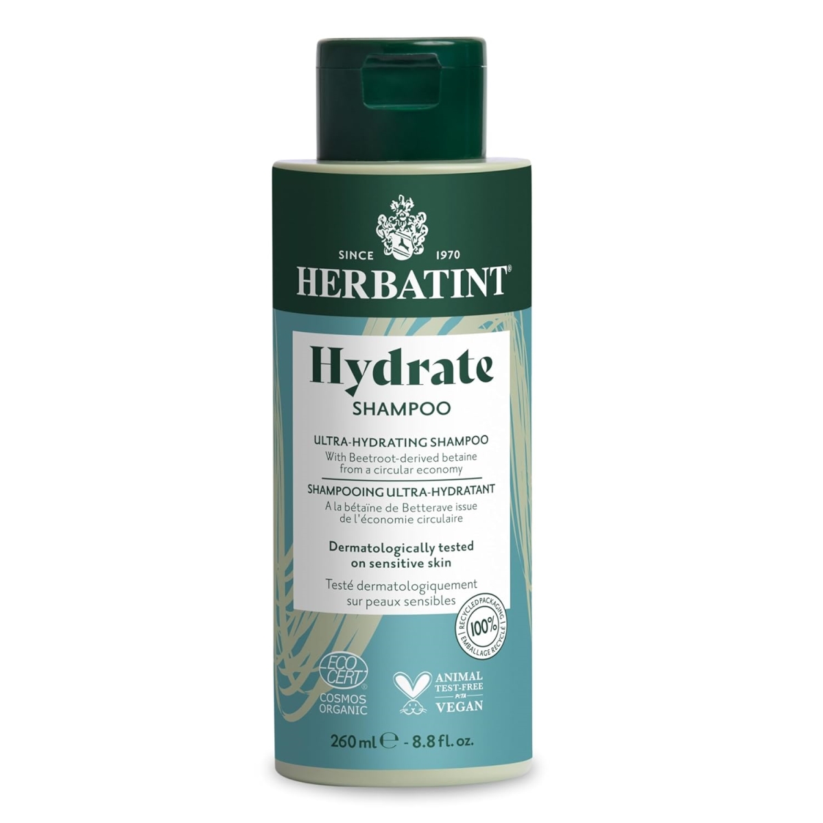 Picture of Herbatint 838025 8.8 oz Herbatint Hydrate Shampoo - Deep Hydration & Protection - Restores Softness & Shine