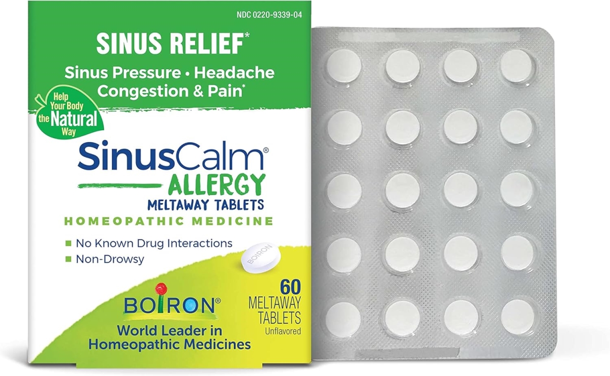 Picture of Boiron 330046 Sinus Calm Allergy Tablets for Pressure Relief - 60 Tablets