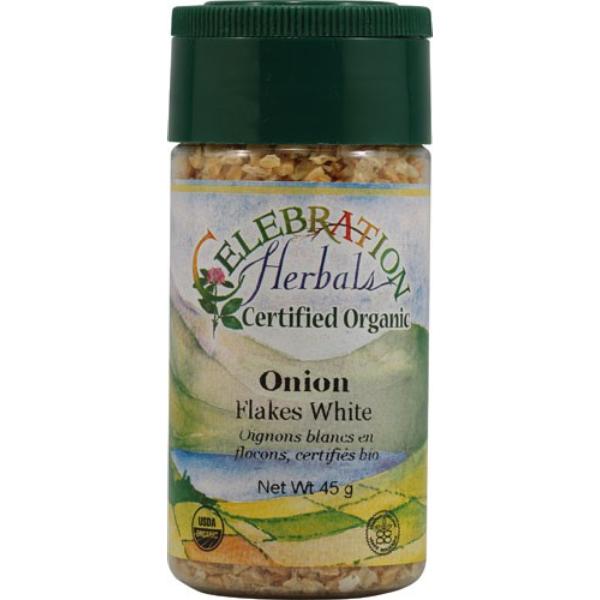 Picture of Celebration Herbals 275454 55 g White Organic Onion Flakes
