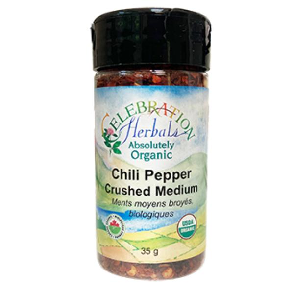 Picture of Celebration Herbals 275881 1.41 oz Chili Peppers Red Medium Crushed Organic
