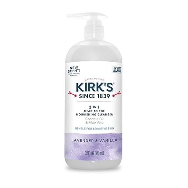 Picture of Kirks 250028 32 oz 3-in-1 Head to Toe Nourishing Cleanser - Lavender & Vanilla