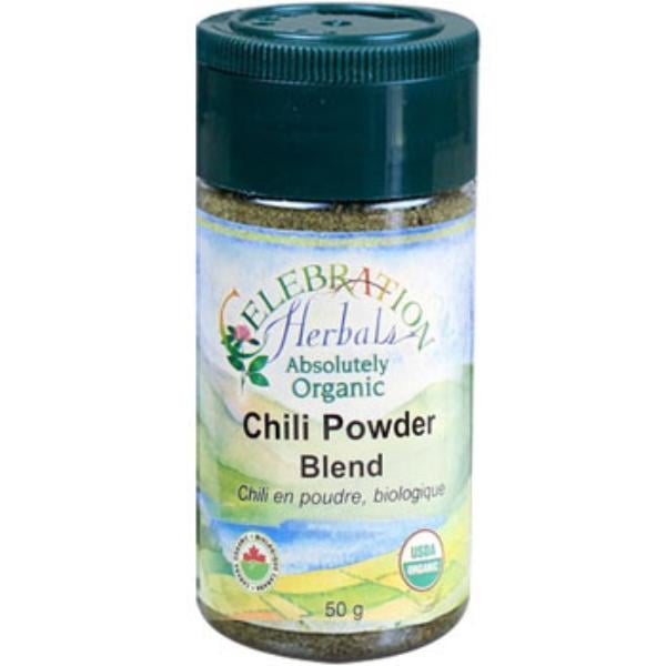 Picture of Celebration Herbals 275425 1.76 oz Organic Salt-Free Chili Powder