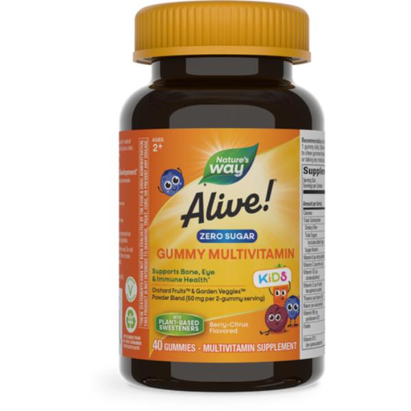 Picture of Natures Way 153009 Alive Zero Sugar Kids Gummy - 40 Count