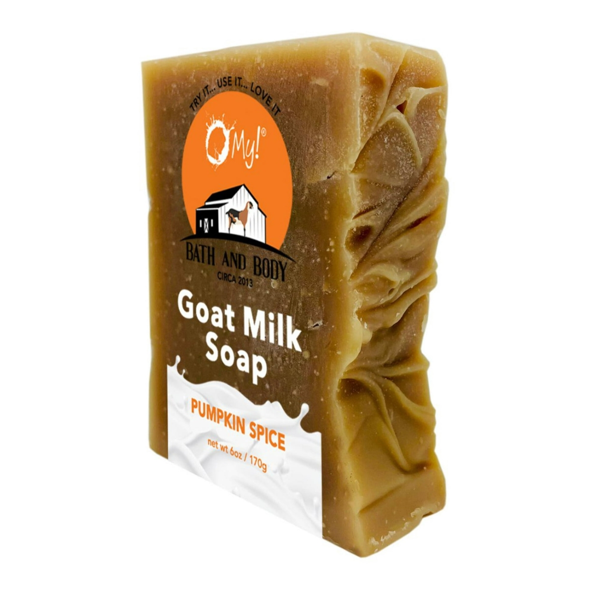 Picture of O My 708364 6 oz Goat Milk Soap Bar - Pumpkin Spice
