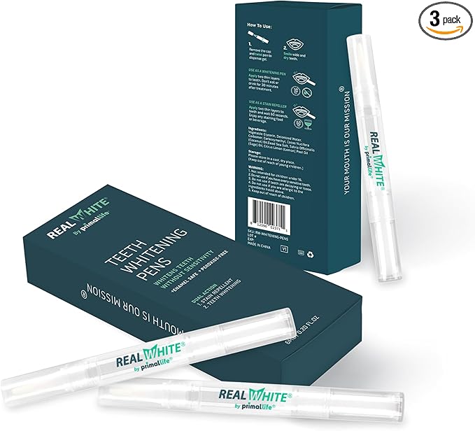 Picture of Primal Life Organics 748371 Real White Teeth Whitening Pens - Pack of 3
