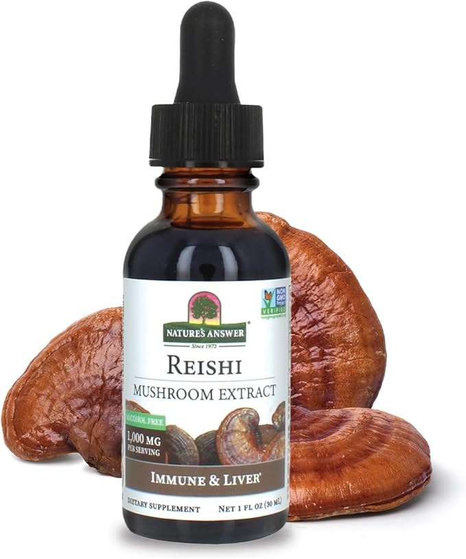 Natures Answer 83 AF1406 1 oz Reishi Mushroom Extract  AlcoholFree
