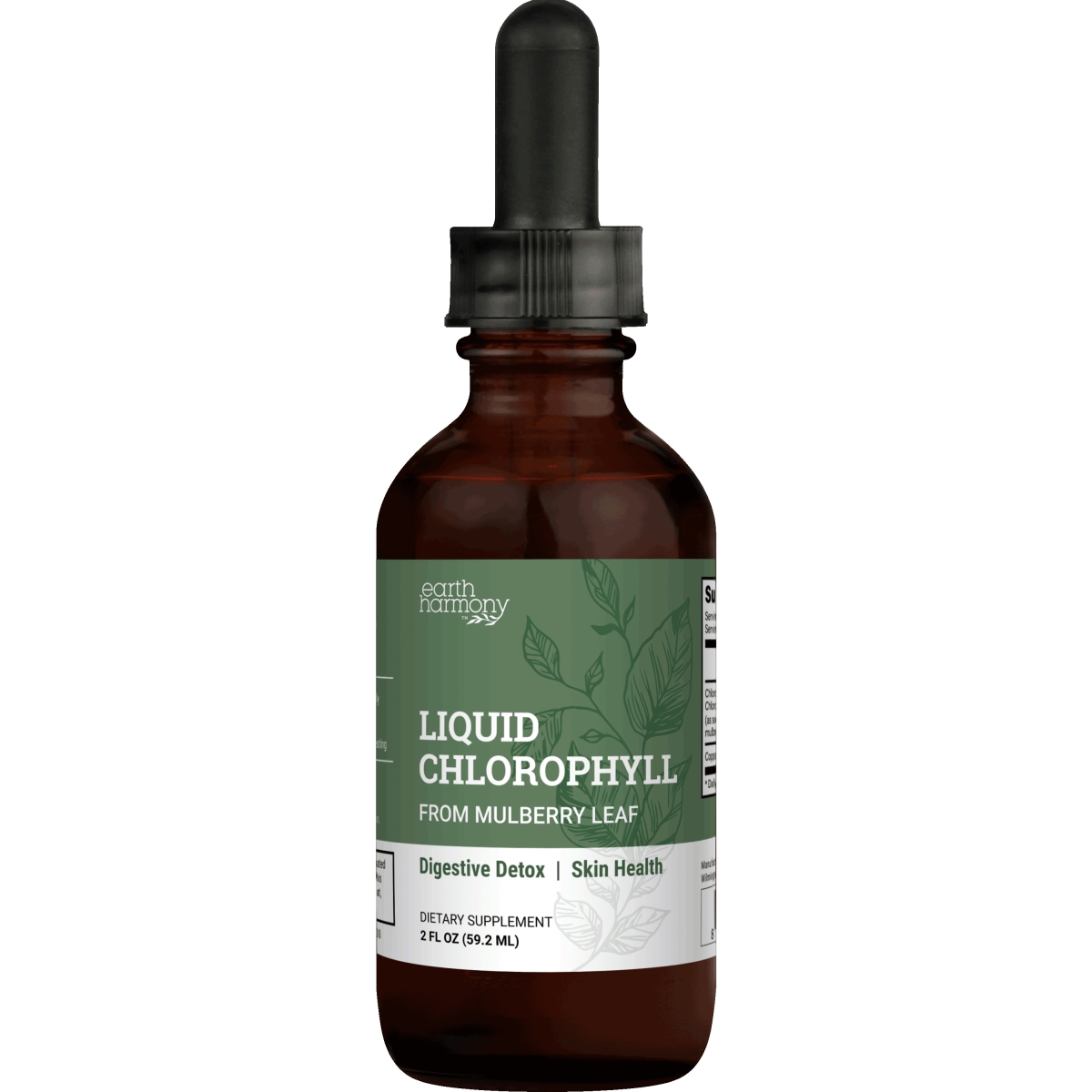 828314 2 oz High Potency Plant-based with Peppermint Oil Liquid Chlorophyll Drops