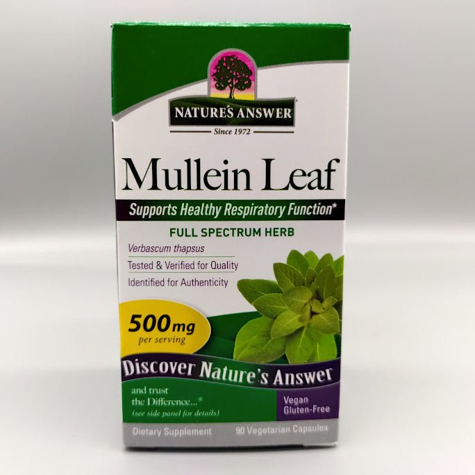 1133280 Mullein Leaf - 500 mg - 90 Vegetarian Capsules