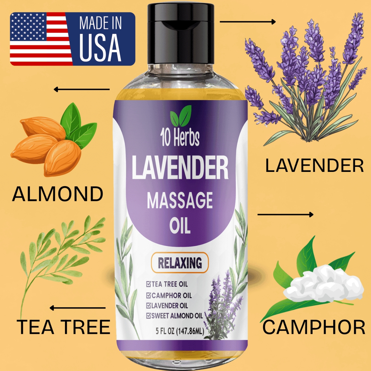 829343 5 oz Lavender Massage Oil