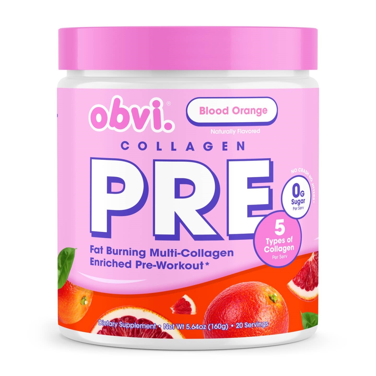 826537 5.78 oz Collagen Pre-Workout Powder - Blood Orange