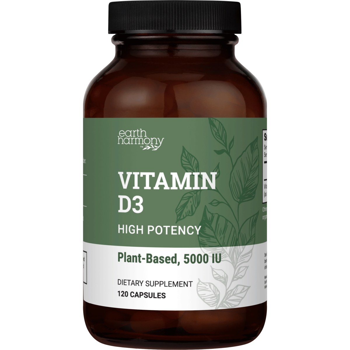 828223 High Potency Vitamin D3 Supplements - 120 Capsules