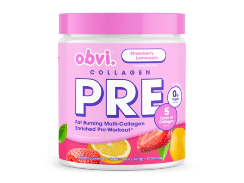 826525 5.68 oz Pre Workout Plus Collagen Strawberry Lemonade Dietary Supplement