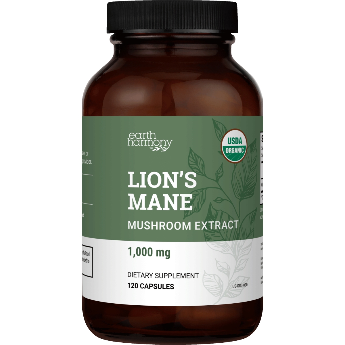 828346 High Potency Plant-based Lions Mane Supplements - 120 Capsules