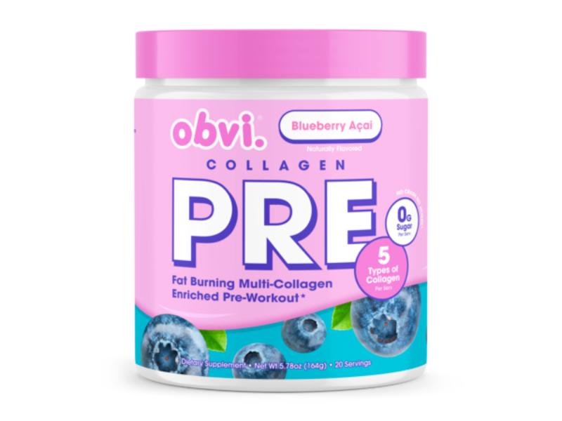 826526 5.78 oz Pre Workout Plus Collagen Blueberry Acai Dietary Supplement