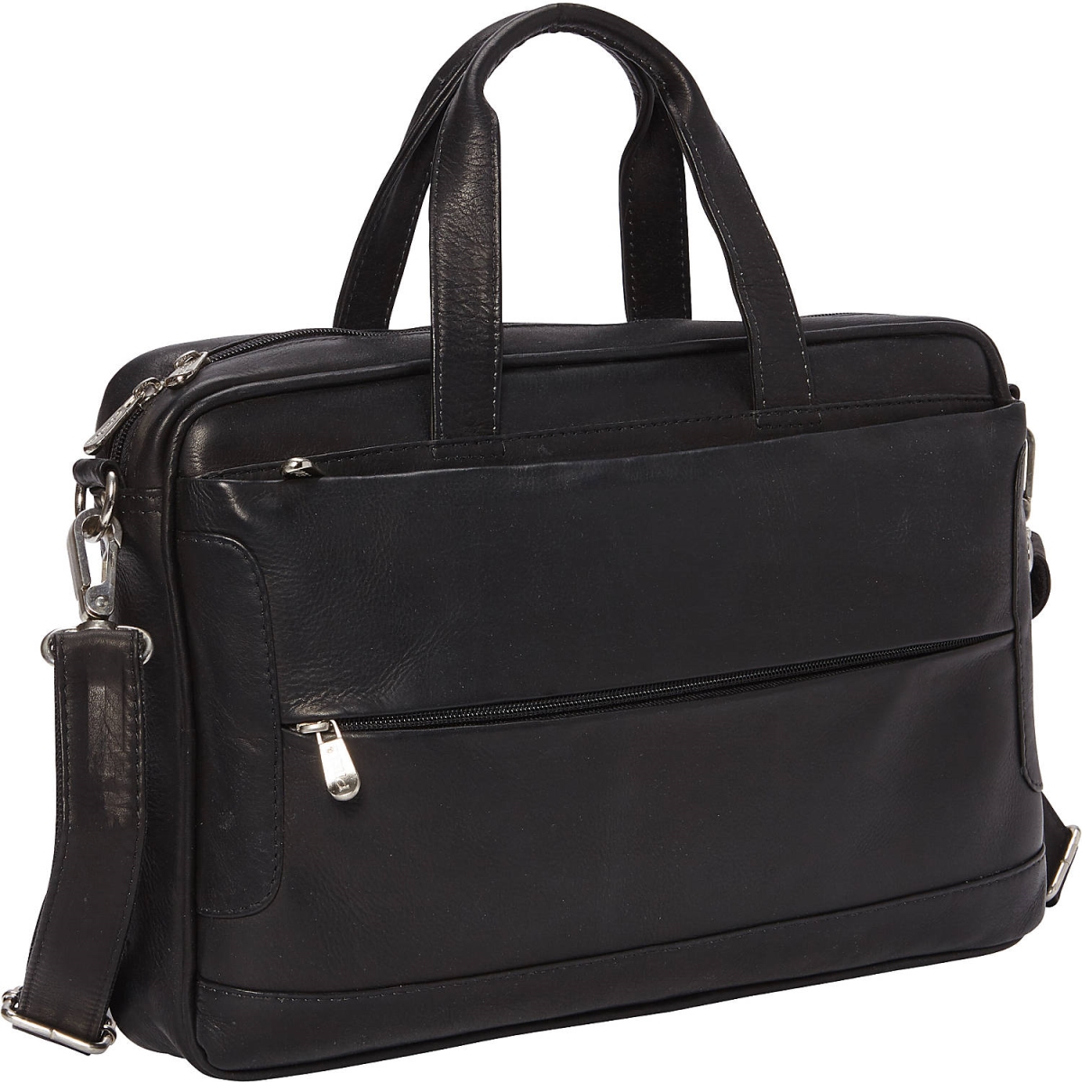 Leather  Hidden Pocket Laptop Briefcase
