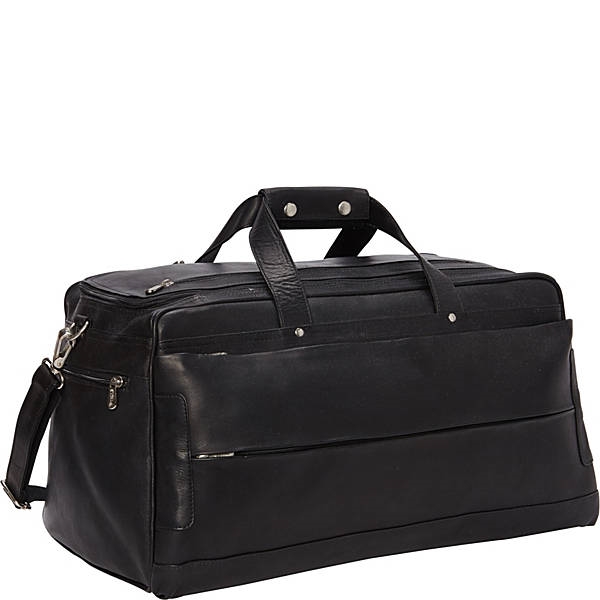 3104-BLK  Leather 3104-BLK Hidden Pocket Duffel