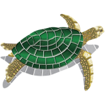 80 x 60 in. Turtle Mosaic Poolsaic Mat, Large