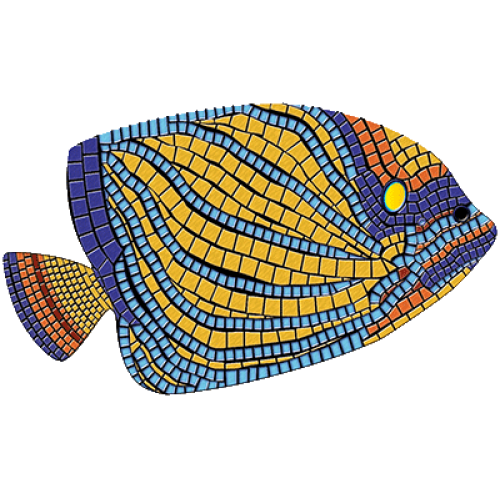 100 x 59 in. Angel fish Poolsaic Mosaic Mat  Large
