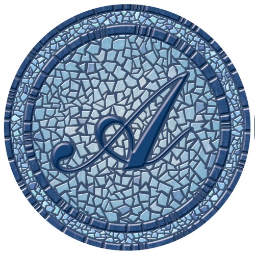 67B00-0043A 59 in. dia. Monogram Mosaic Poolsaic Mat- A