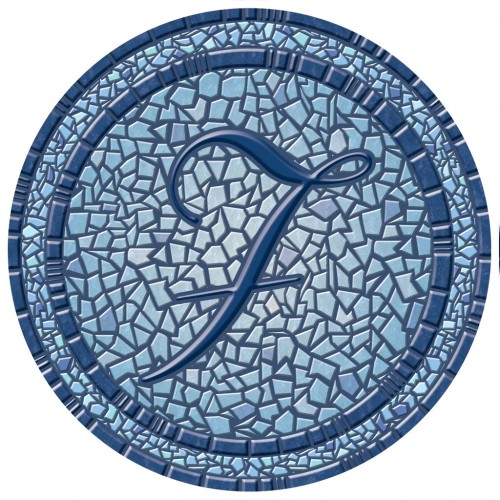 67B00-0043F 59 in. dia. Monogram Mosaic Poolsaic Mat- F