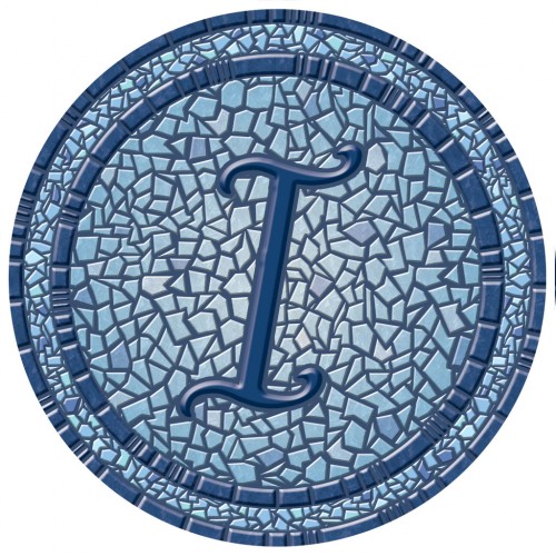67B00-0043I 59 in. dia. Monogram Mosaic Poolsaic Mat- I