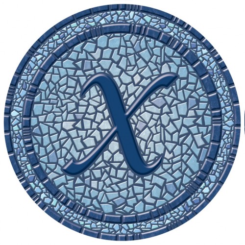 67B00-0043X 59 in. dia. Monogram Mosaic Poolsaic Mat- X