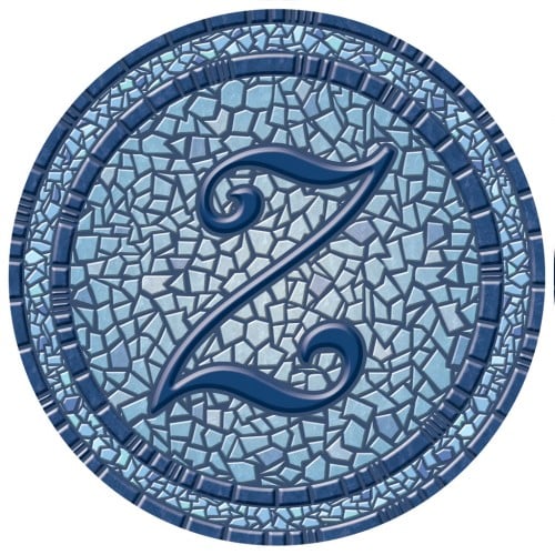 59 in. dia. Monogram Mosaic Poolsaic Mat- Z