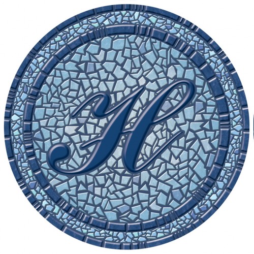 67B00-0044H 29 in. dia. Monogram Mosaic Poolsaic Mat- H