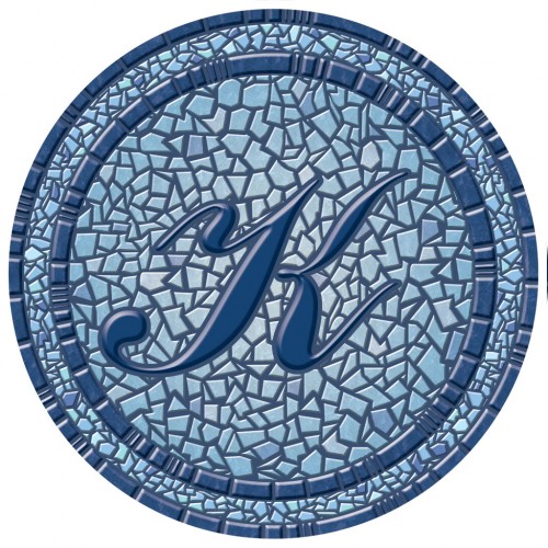 29 in. dia. Monogram Mosaic Poolsaic Mat- K