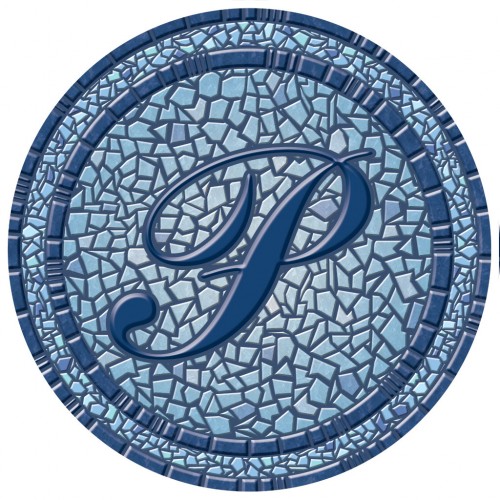 Lamatek 67B00-0044P 29 in. dia. Monogram Mosaic Poolsaic Mat- P