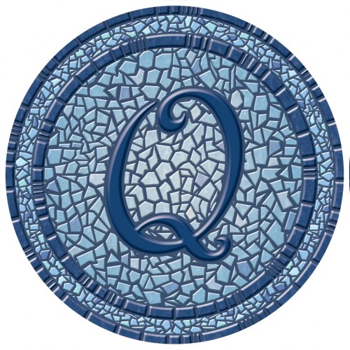 67B00-0044Q 29 in. dia. Monogram Mosaic Poolsaic Mat- Q