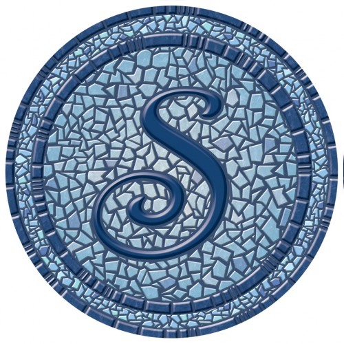 67B00-0044S 29 in. dia. Monogram Mosaic Poolsaic Mat- S