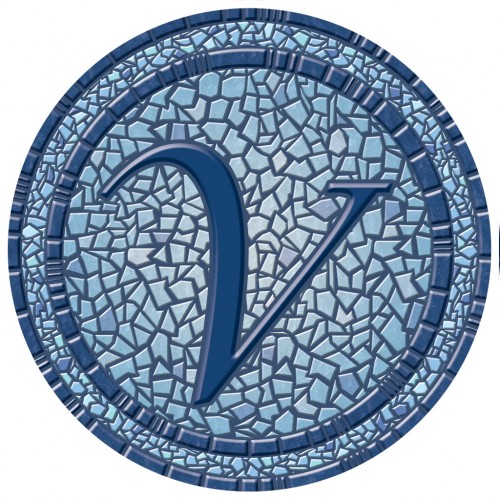 67B00-0044V 29 in. dia. Monogram Mosaic Poolsaic Mat- V