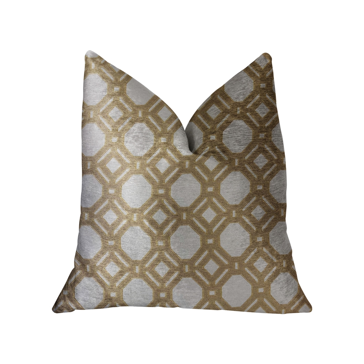 PBRA2245-2026-DP Medallion Eclipse Luxury Double Sided Throw Pillow, Beige & Gray - Standard