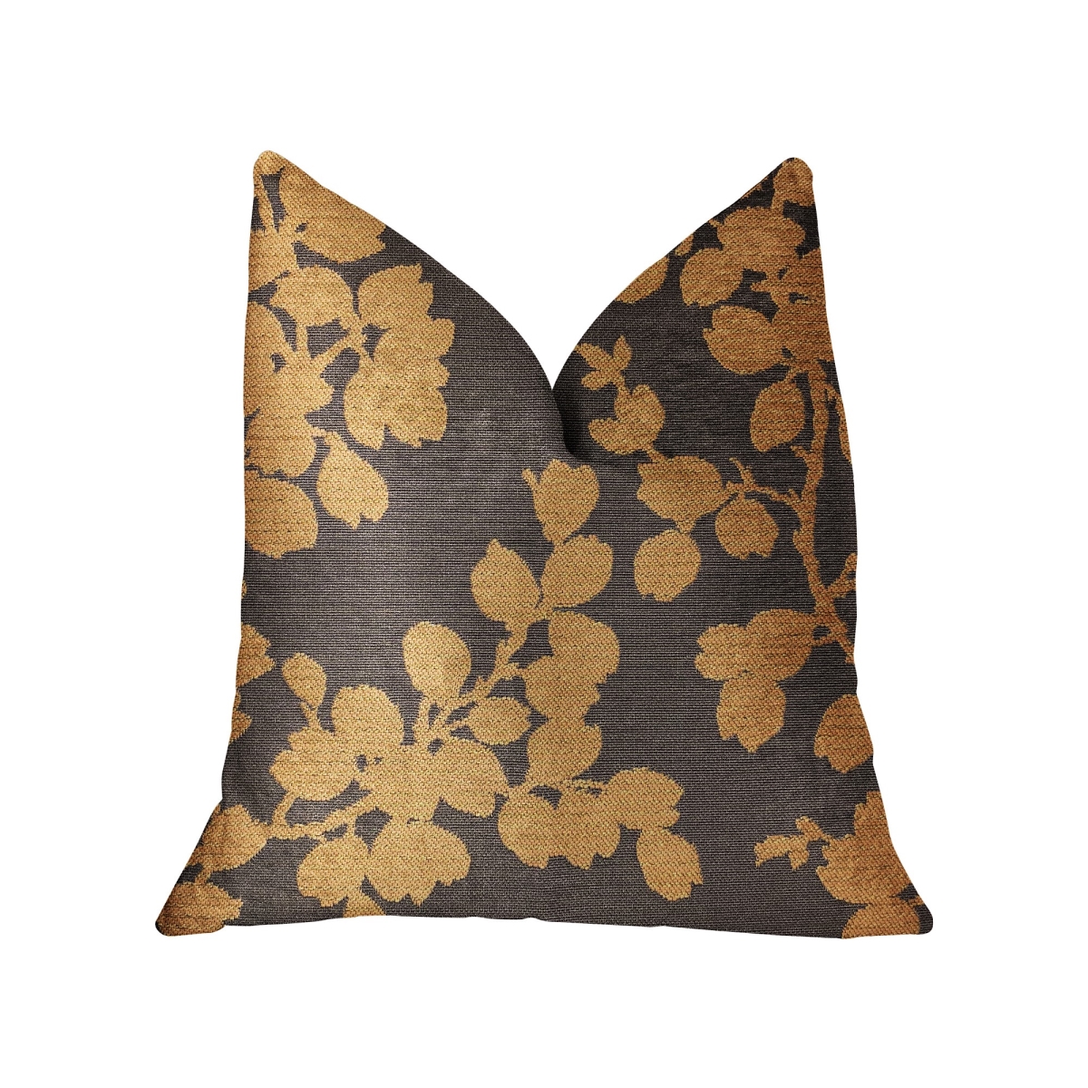 PBRA2296-2026-DP Whispering Willow Luxury Double Sided Throw Pillow, Gold & Gray - Standard