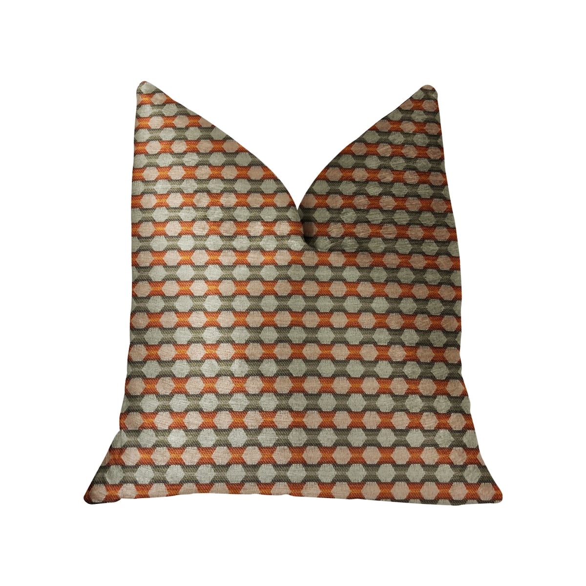 22 x 22 in. Sunny Cave Luxury Double Sided Throw Pillow - Orange & Beige